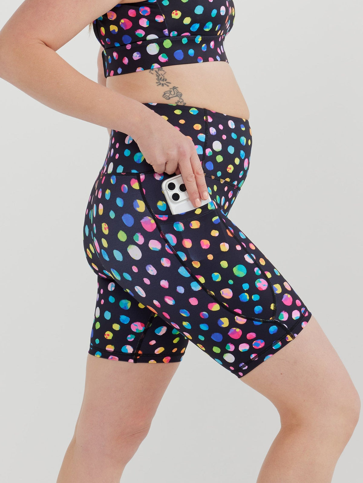 Night Polka Everyday Bike Shorts