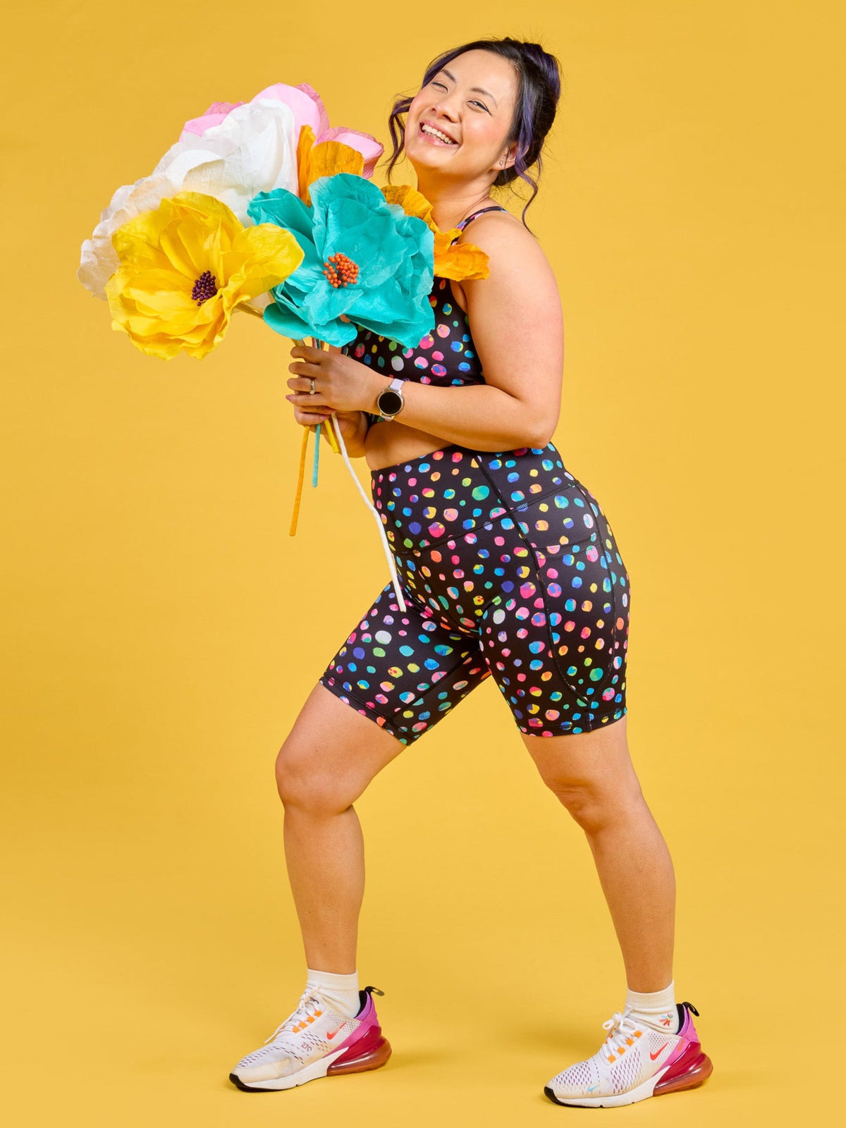 Night Polka Everyday Bike Shorts
