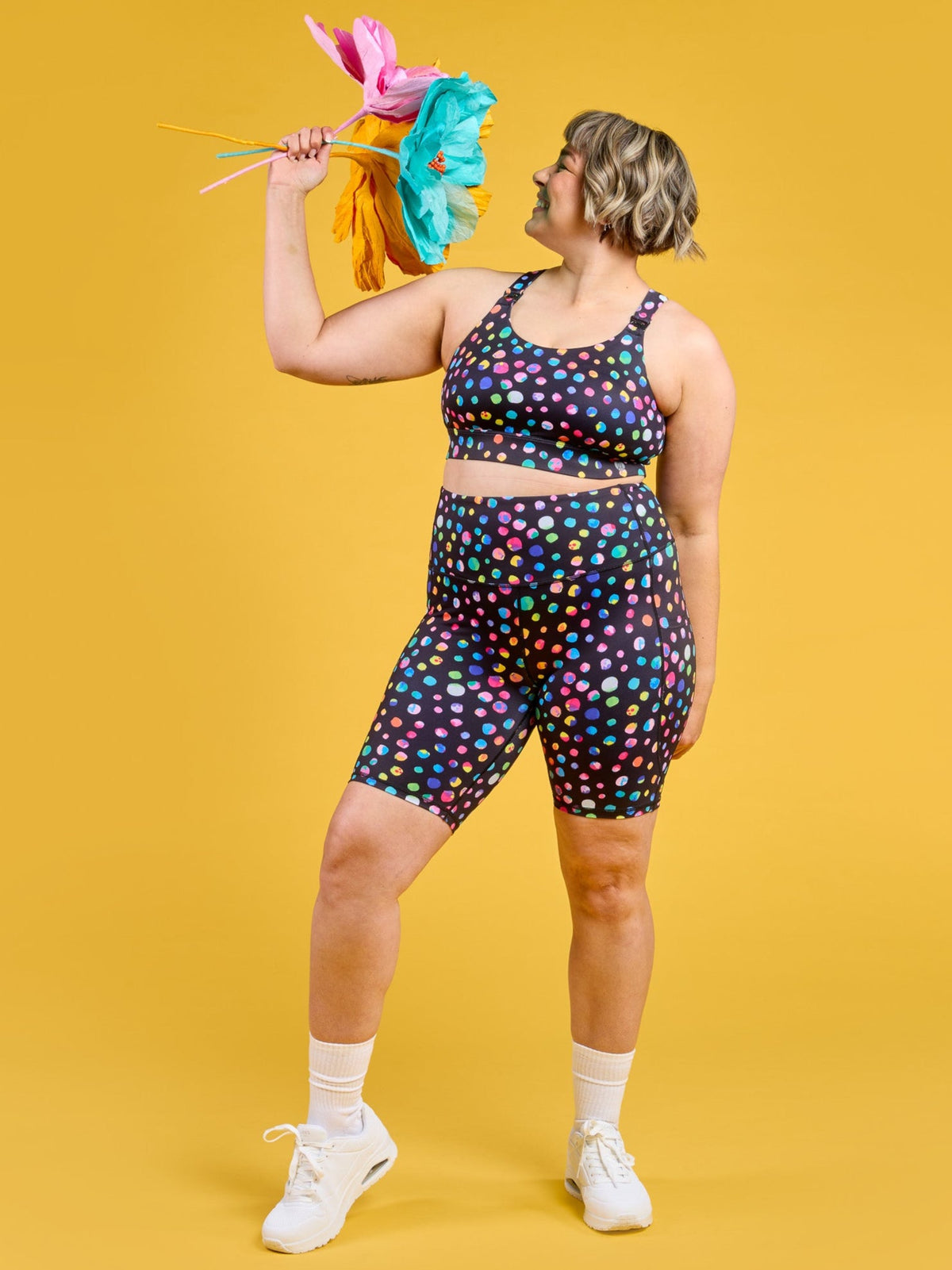 Night Polka Everyday Bike Shorts