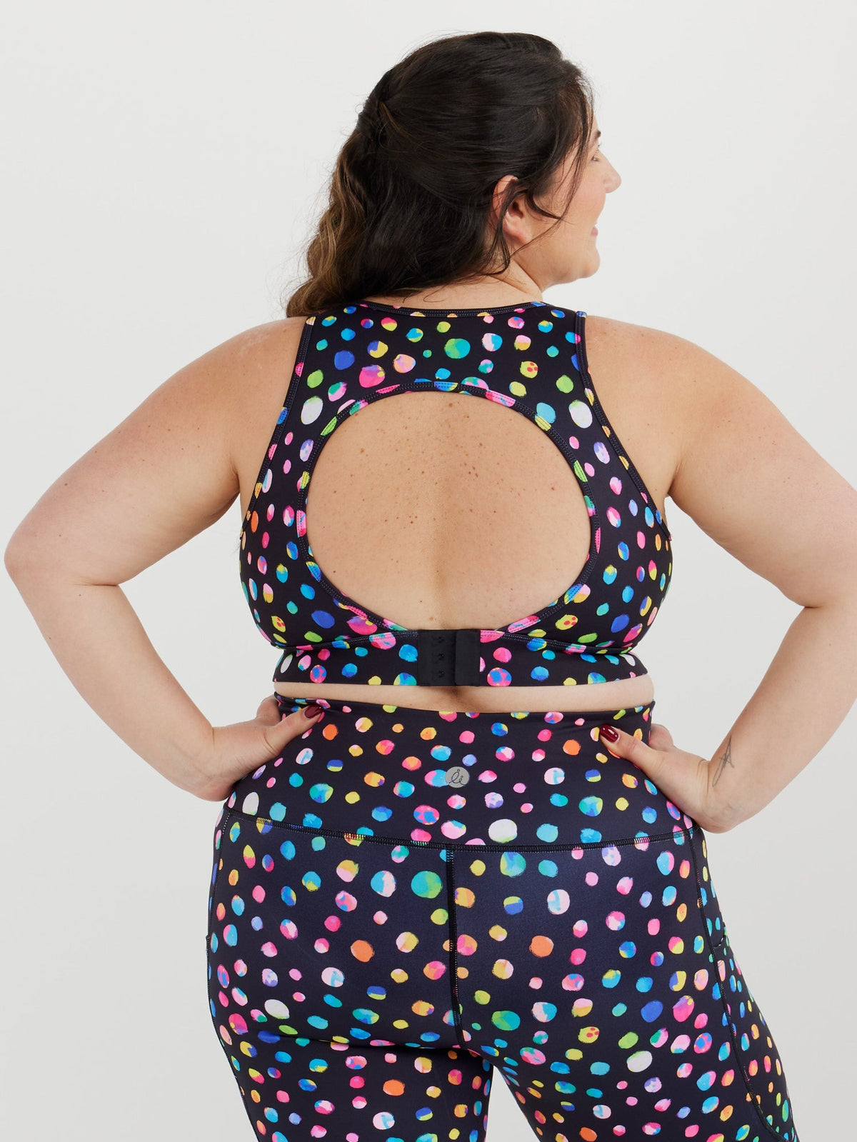 Night Polka Liberty Hookback Crop