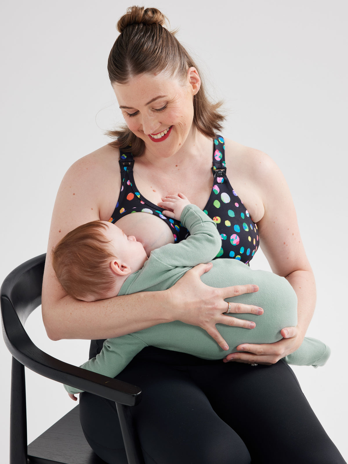 Night Polka Liberty Hookback Nursing Crop