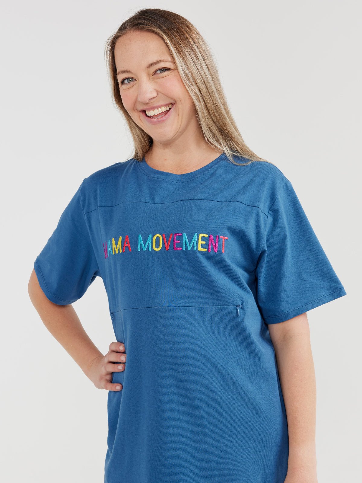 Nursing Positivi-Tee - Slate Blue (PREORDER)