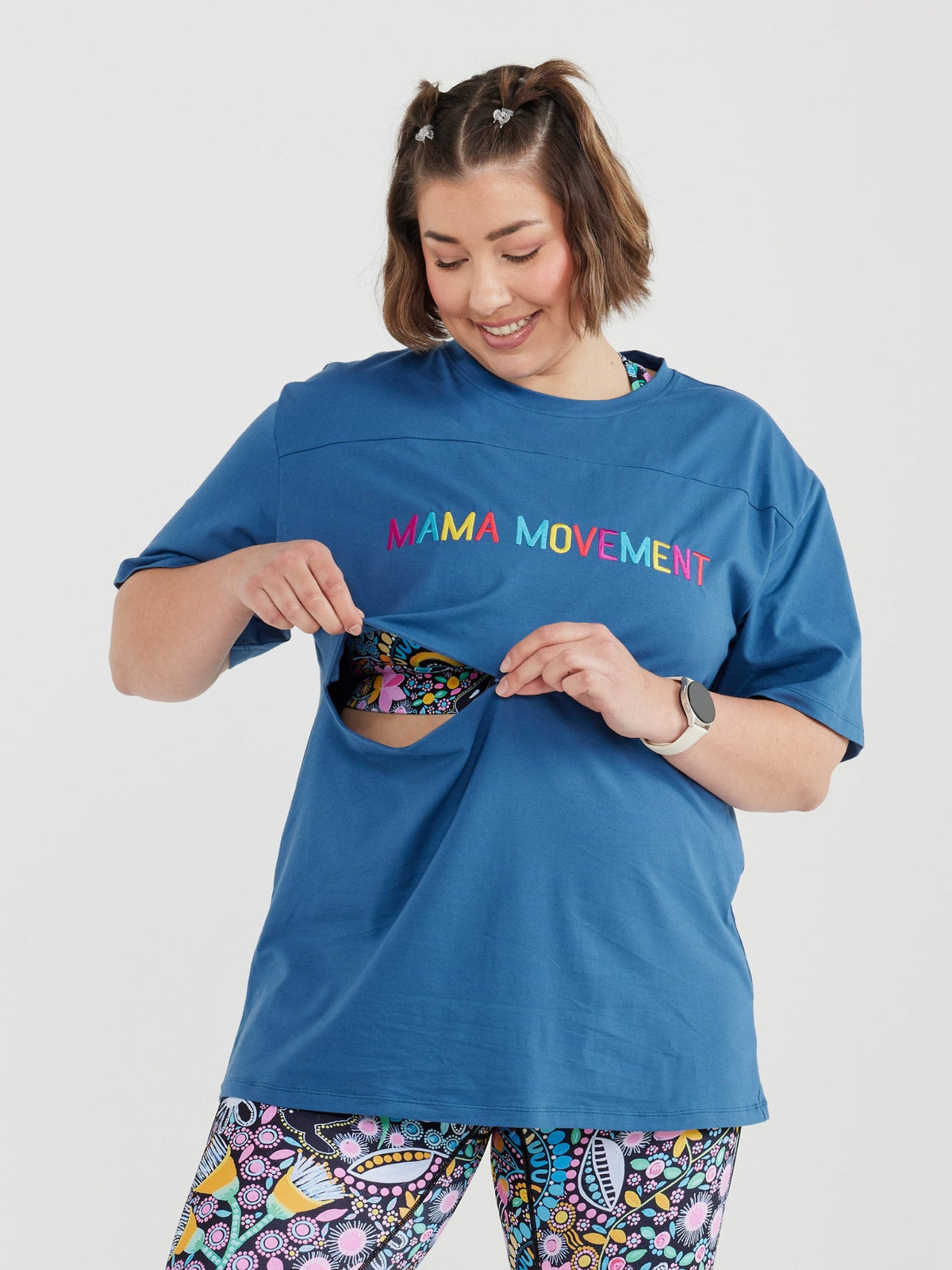 Nursing Positivi-Tee - Slate Blue (PREORDER)