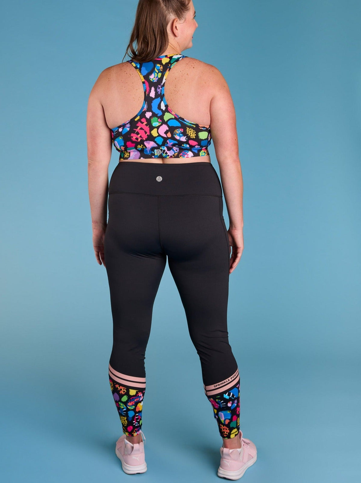 Patchwork Leopard Ultimate Racerback Crop - Racerback crop made from recycled plastic bottles