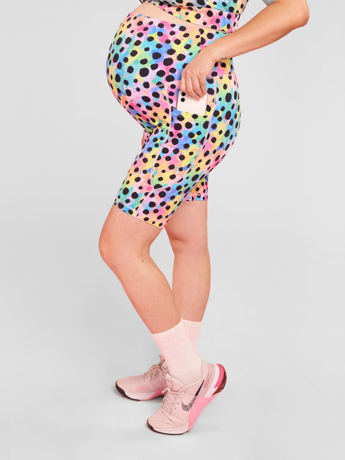 Polka Party Maternity Bike Shorts