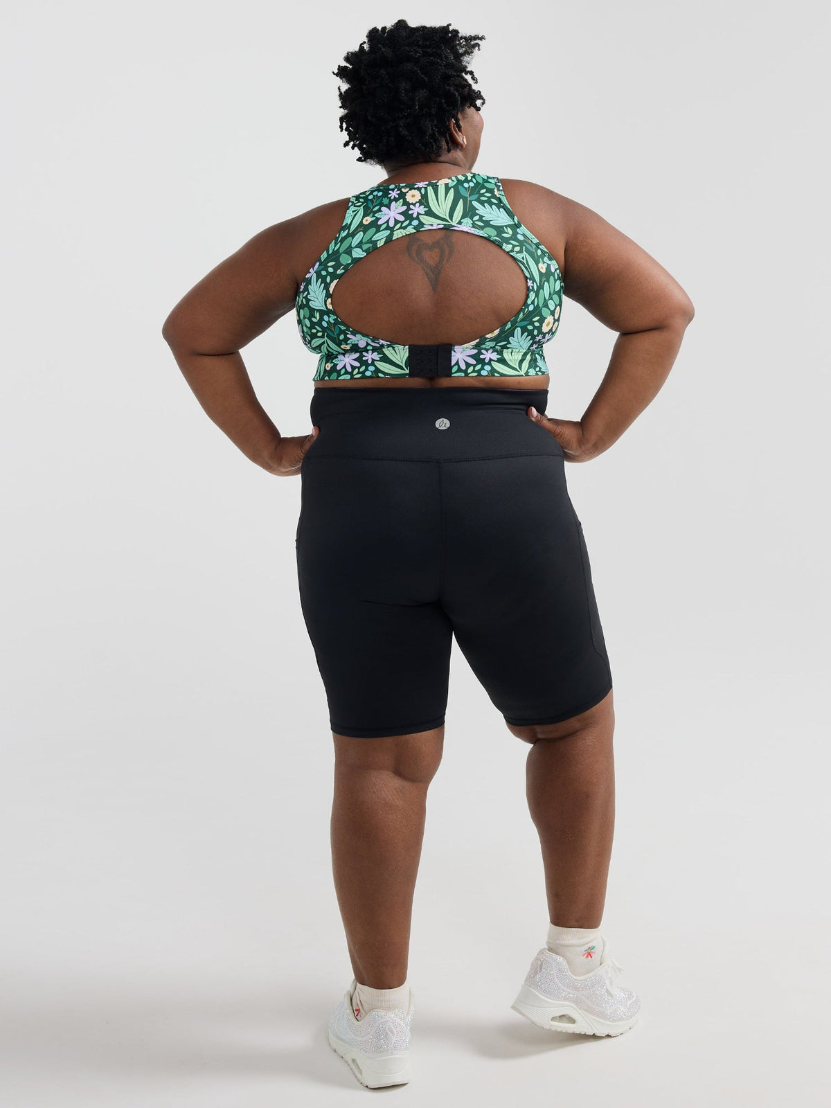 Rainbow at Heart Everyday Black Bike Shorts