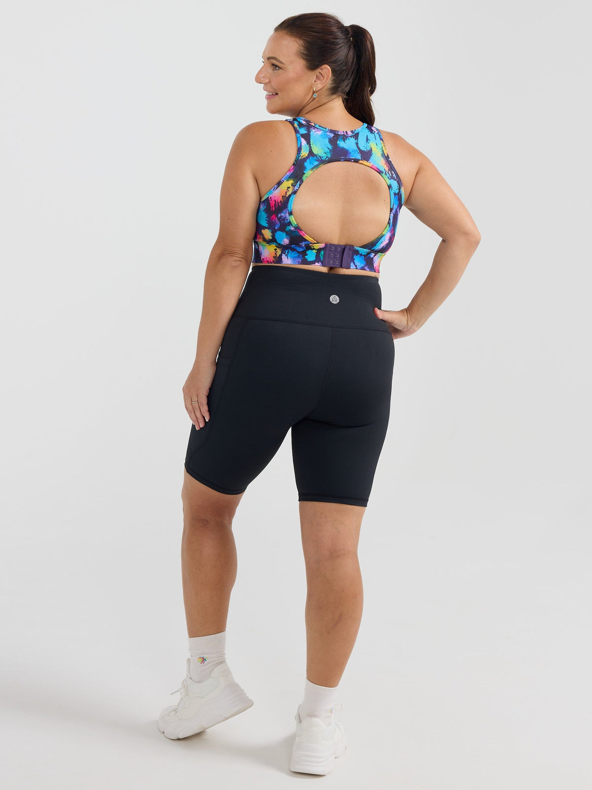 Rainbow at Heart Everyday Black Bike Shorts