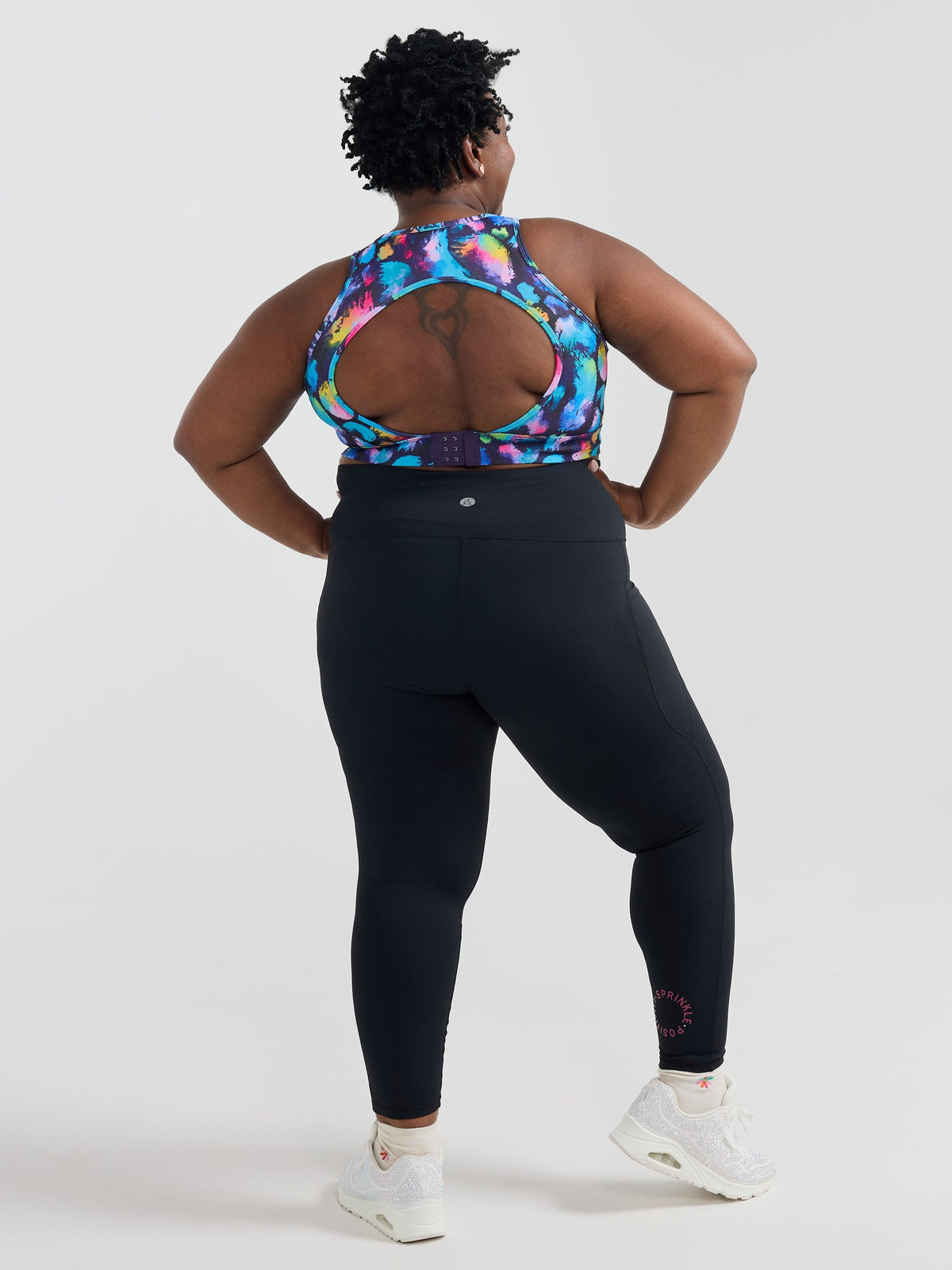 Rainbow at Heart Everyday Black Legging - 7/8 length