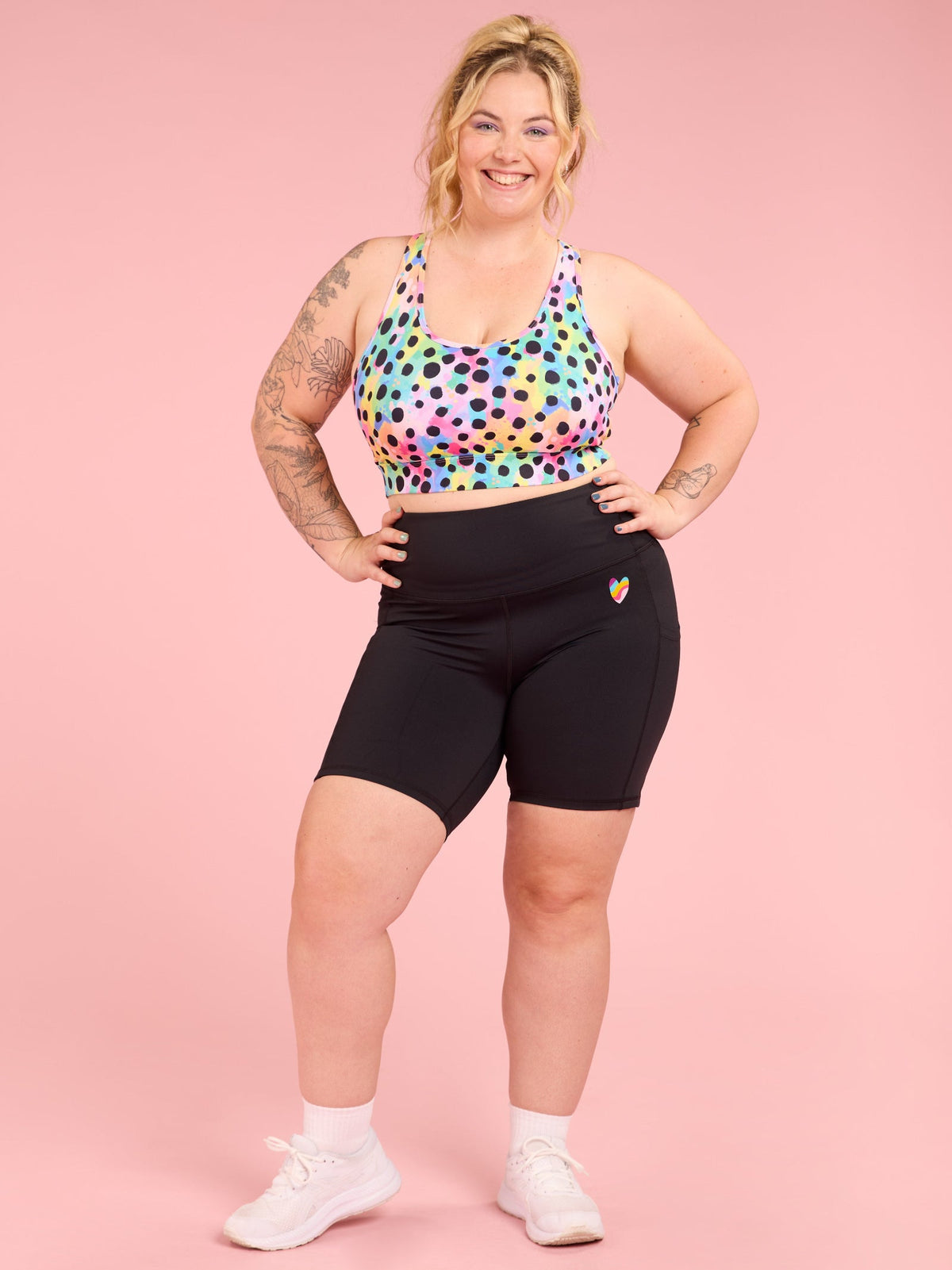 Everyday Black Shortie Shorts- extra high waisted short black bike shorts plus size