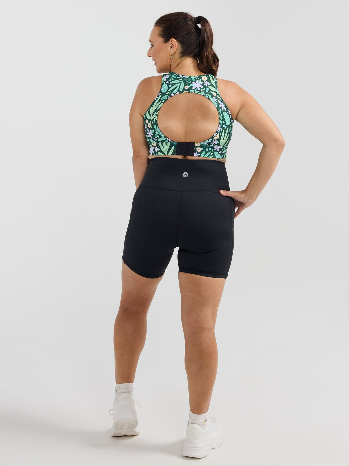 Rainbow at Heart Everyday Black Shortie Bike Shorts