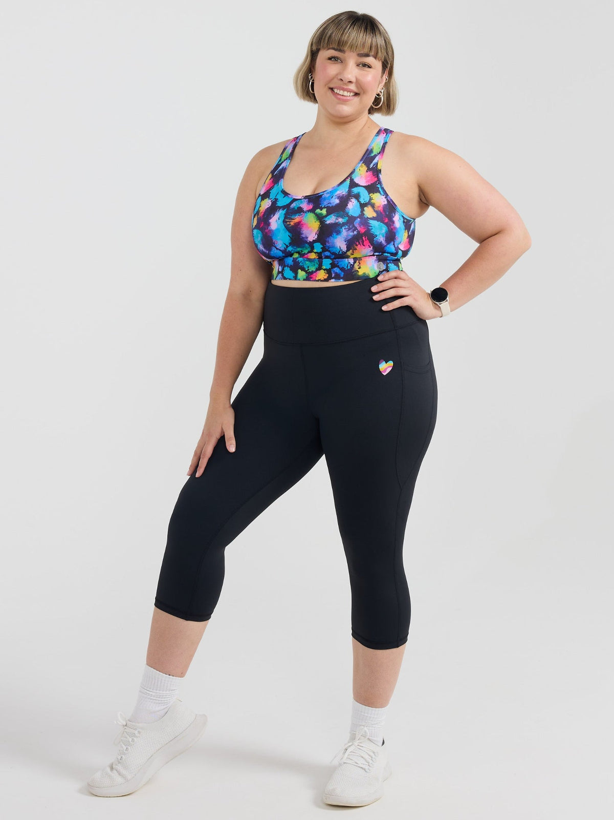 Rainbow at Heart Everyday Cropped Legging - 3/4 length