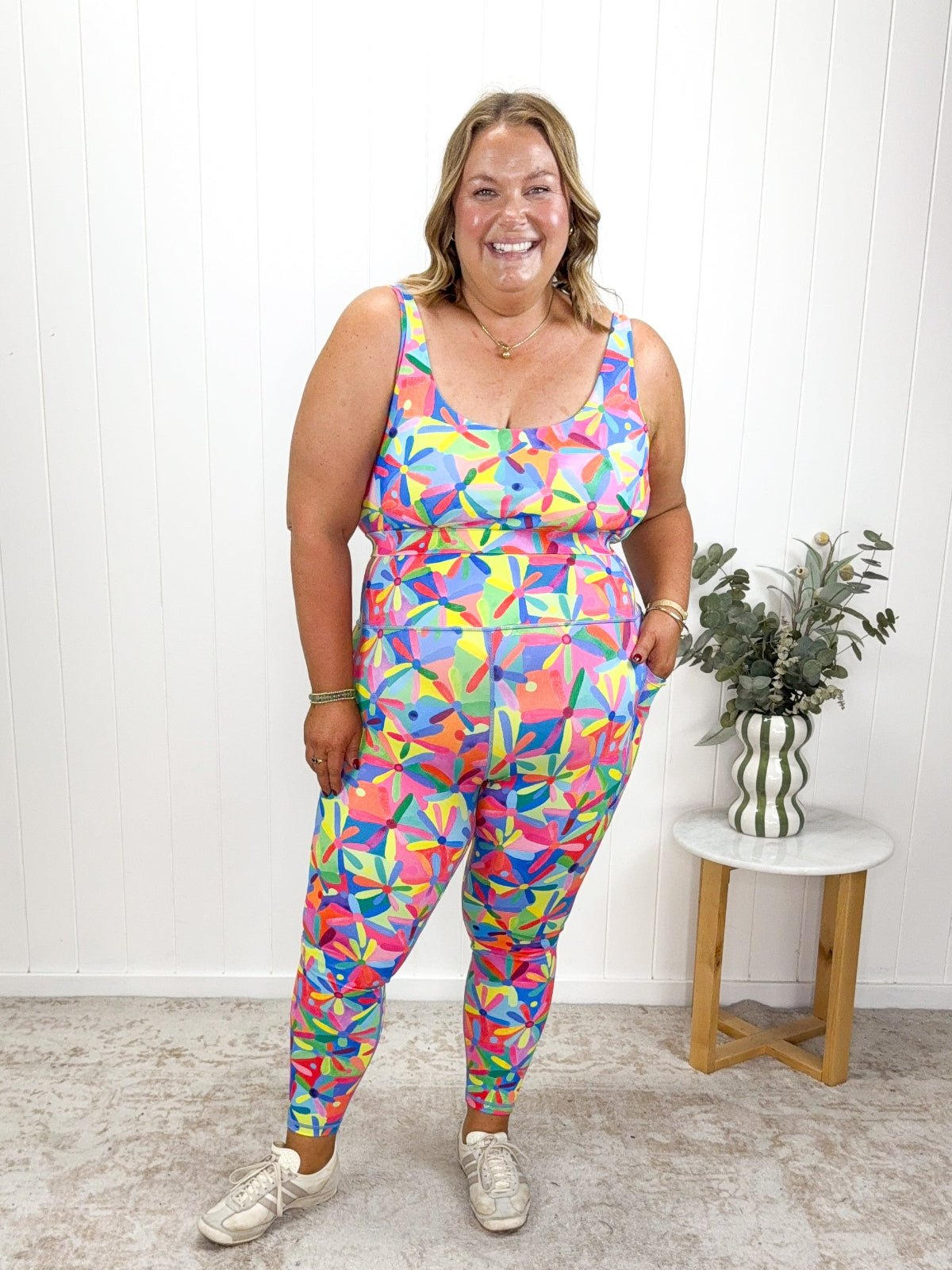 Rainbow Daisies Everyday Legging - 7/8 length