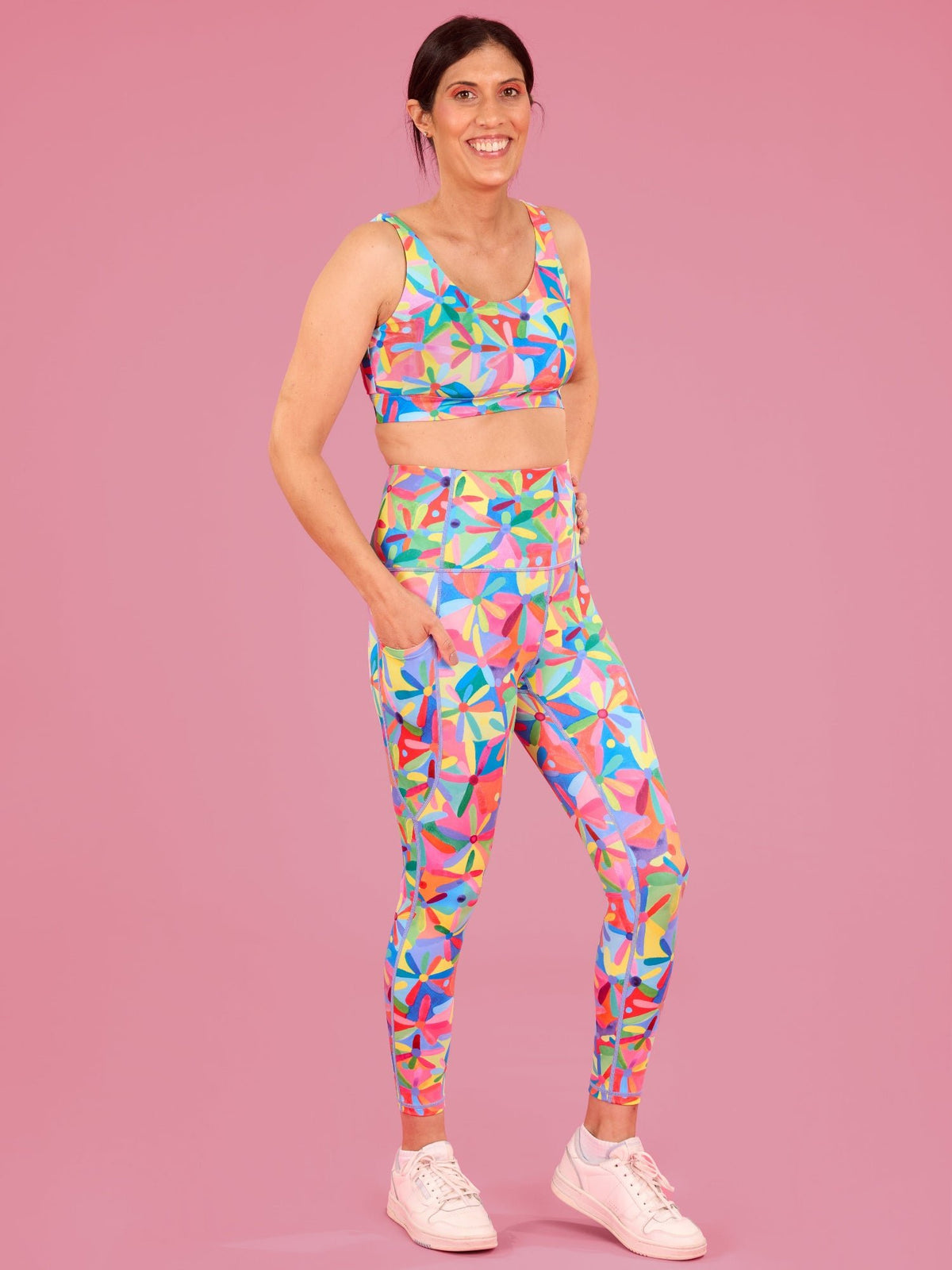 Rainbow Daisies Everyday Legging - 7/8 length