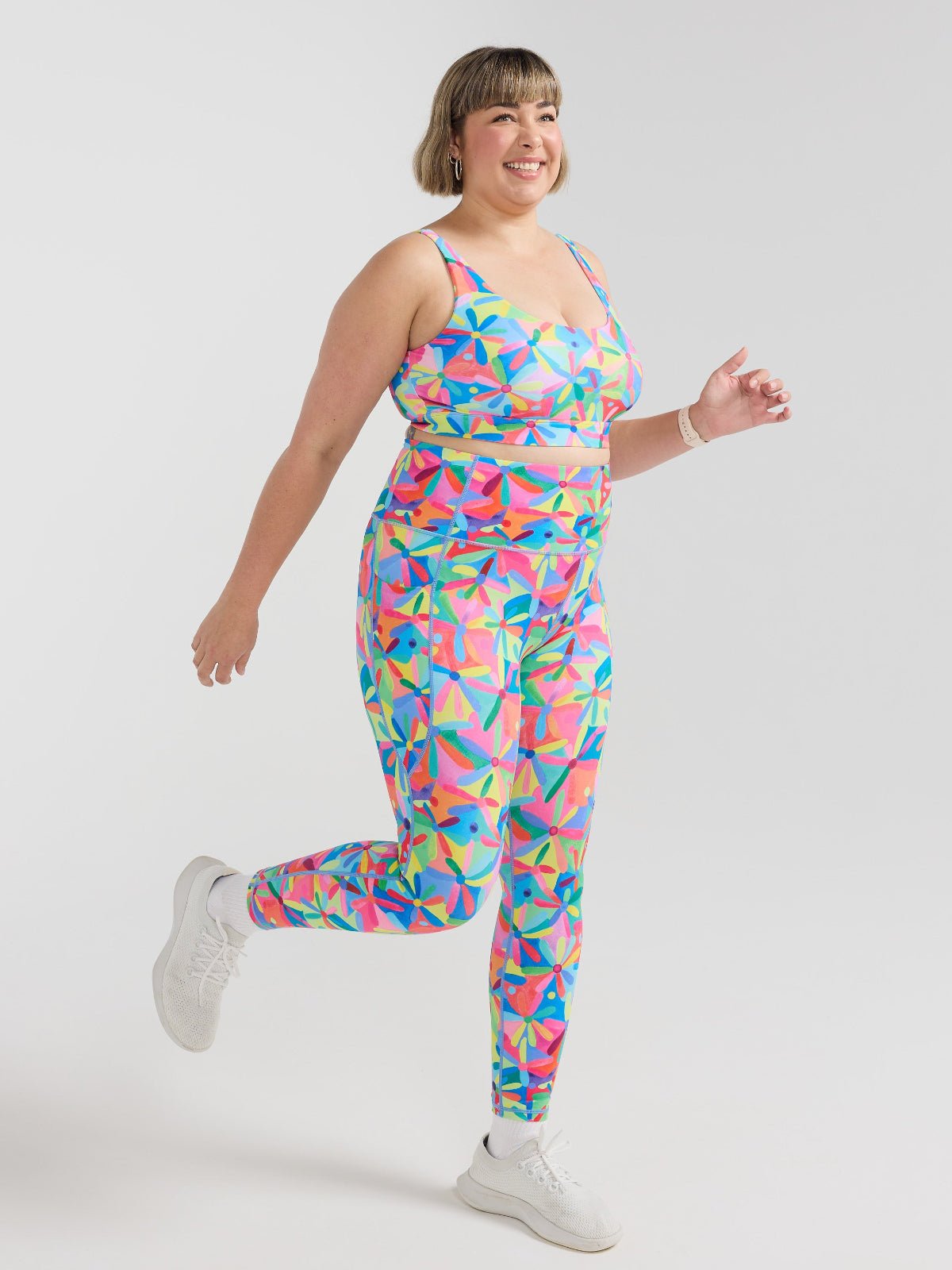 Rainbow Daisies Everyday Legging - 7/8 length