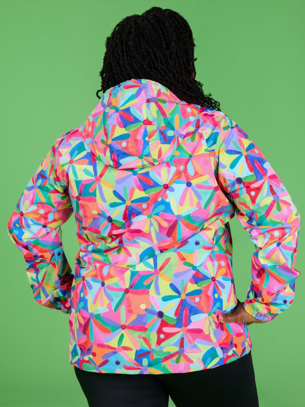 Rainbow Daisies Raincoat - Adults