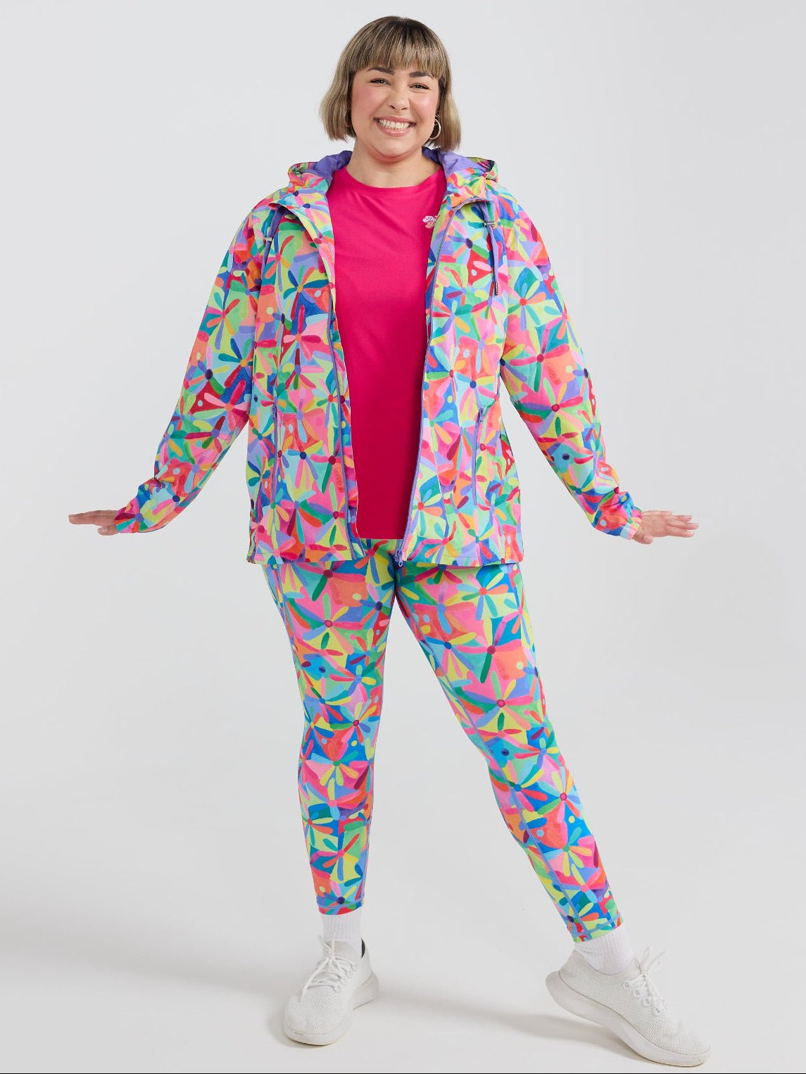 Rainbow Daisies Raincoat - Adults