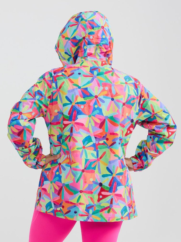 Rainbow Daisies Raincoat - Adults