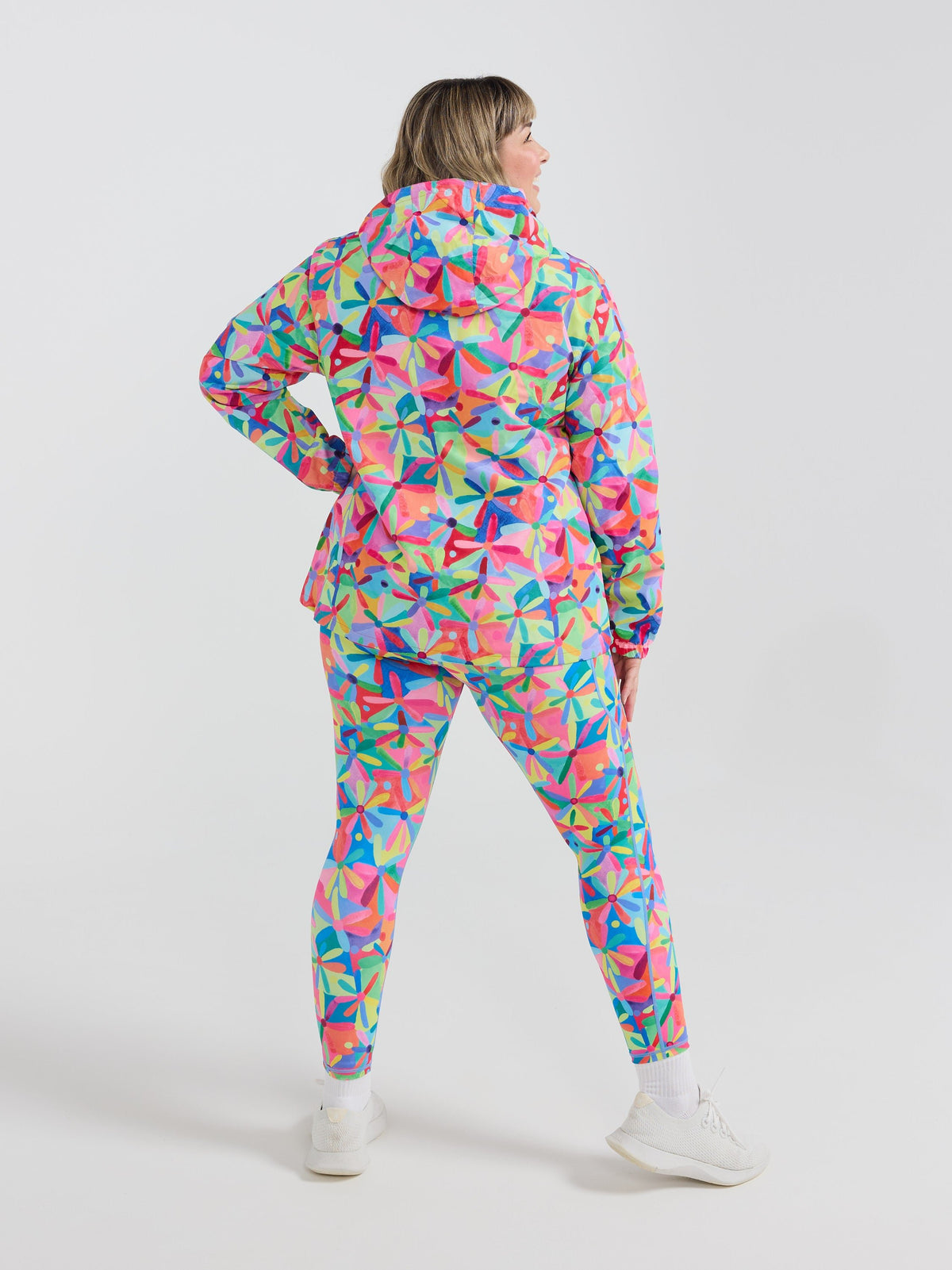 Rainbow Daisies Raincoat - Adults