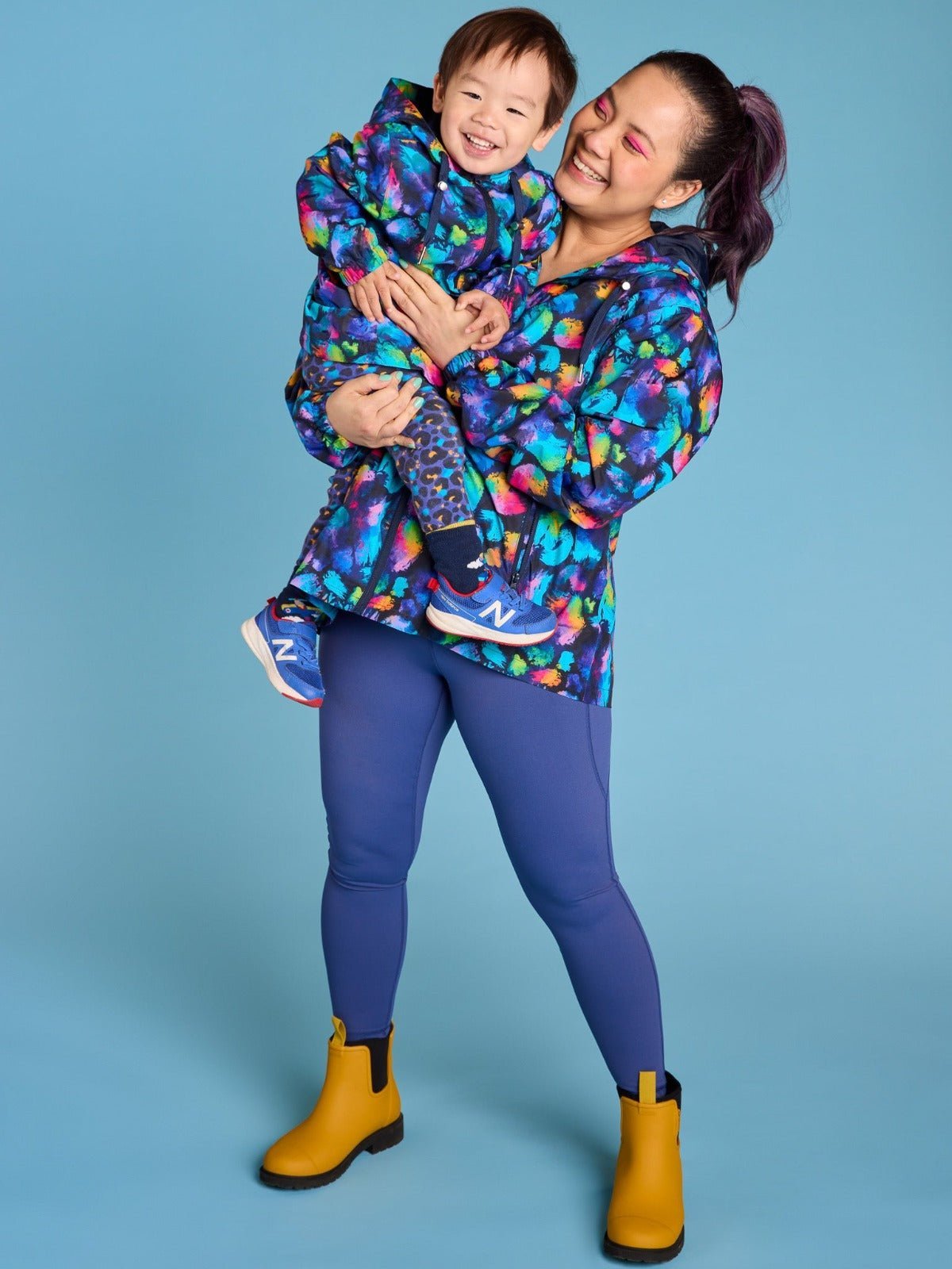 Rainbow Splatter Spray Jackets - Adults - matching mum and son clothes