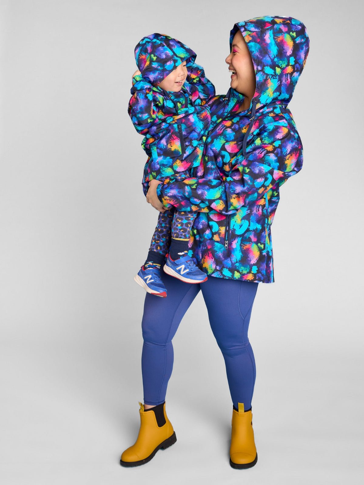 Rainbow Splatter Raincoat - Kids