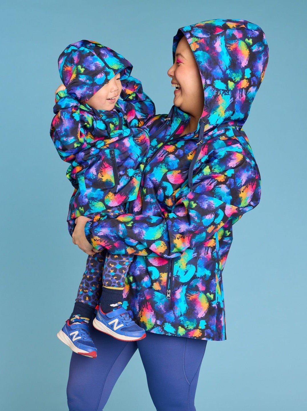 Rainbow Splatter Raincoat - Kids