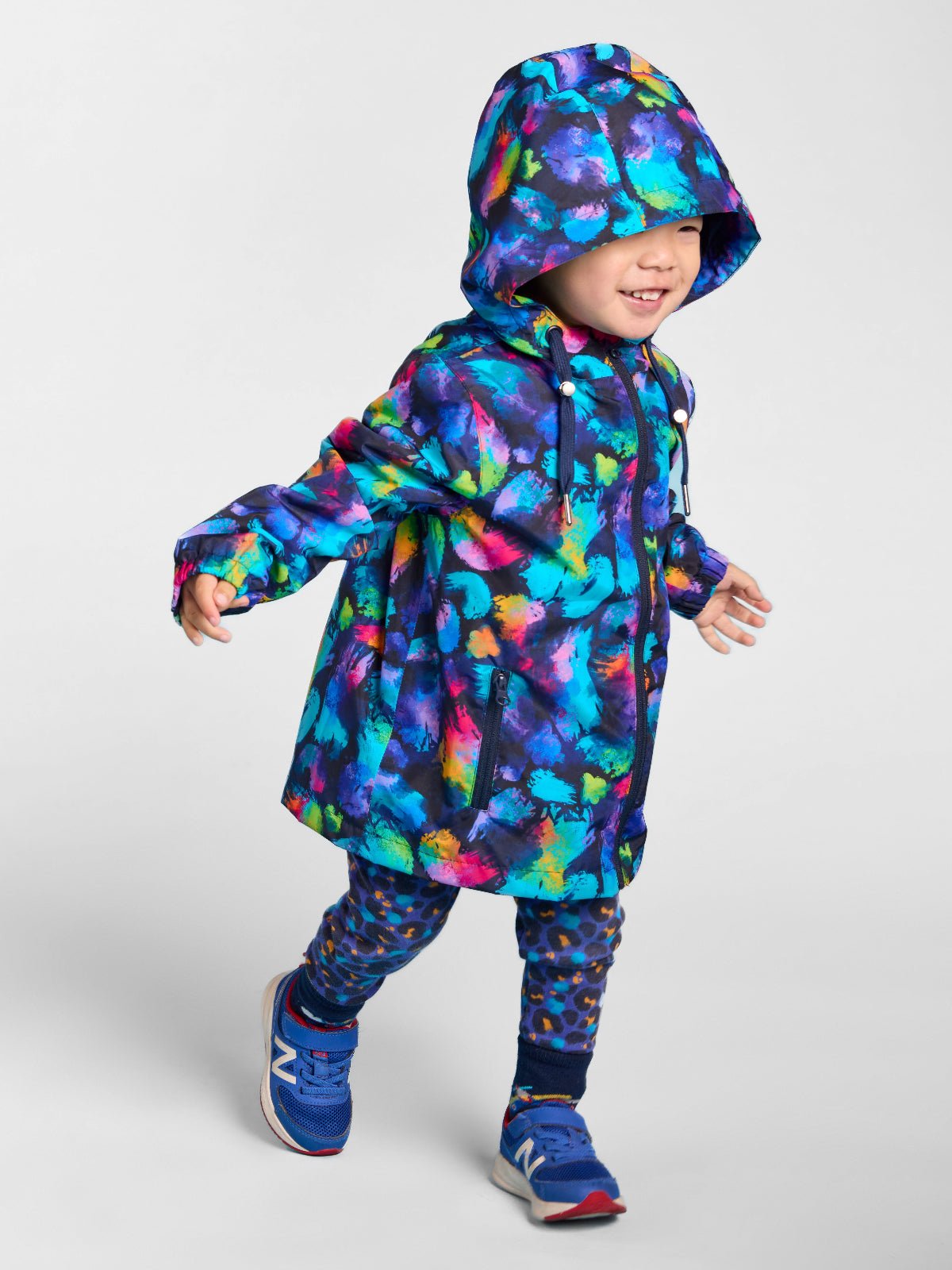 Rainbow Splatter Raincoat - Kids