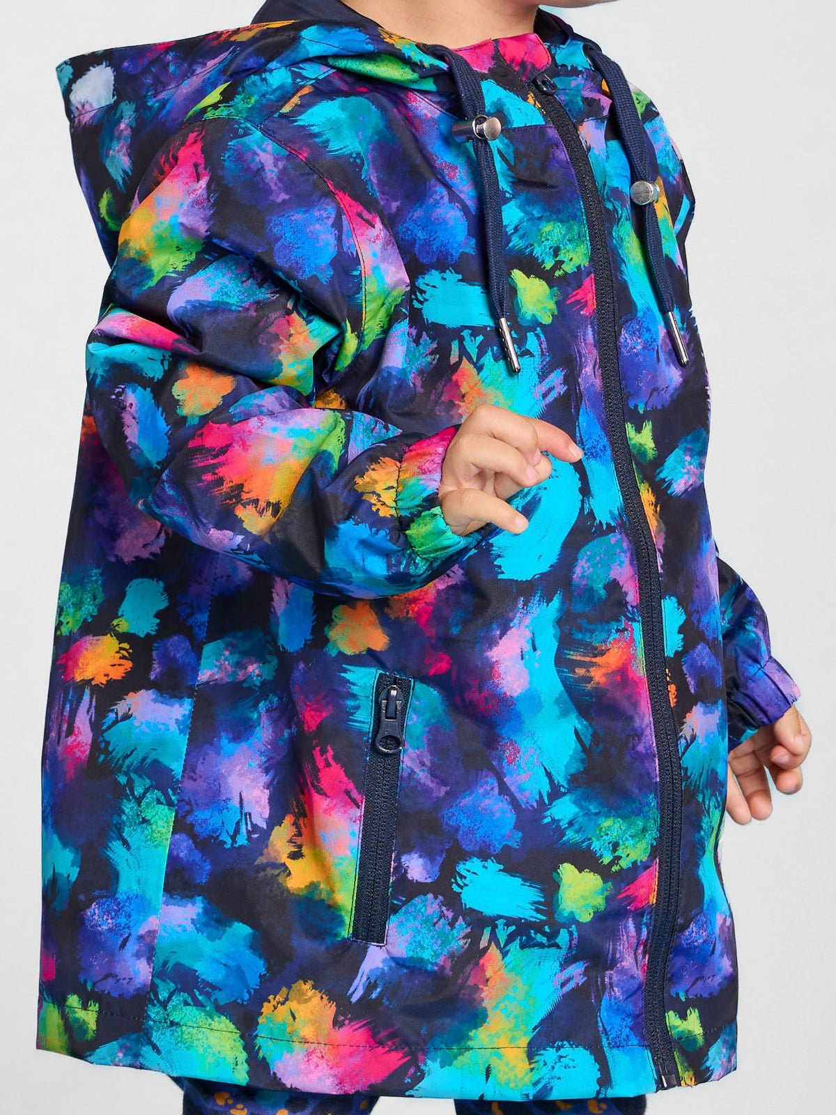 Rainbow Splatter Raincoat - Kids