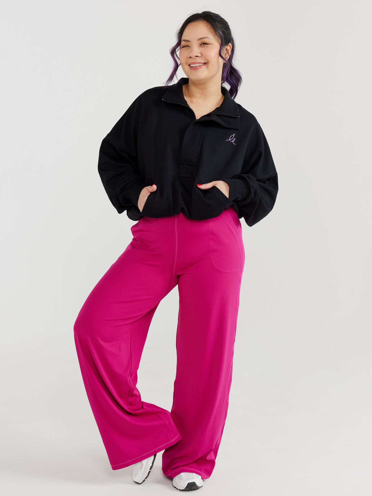 She Believed FlexiZip Sweatshirt - Black