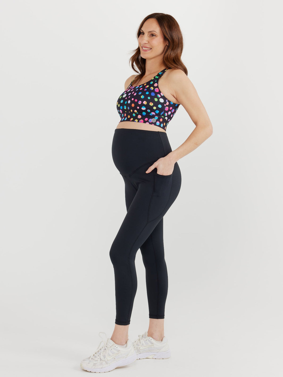SleekFit Maternity Black Legging - 7/8 length