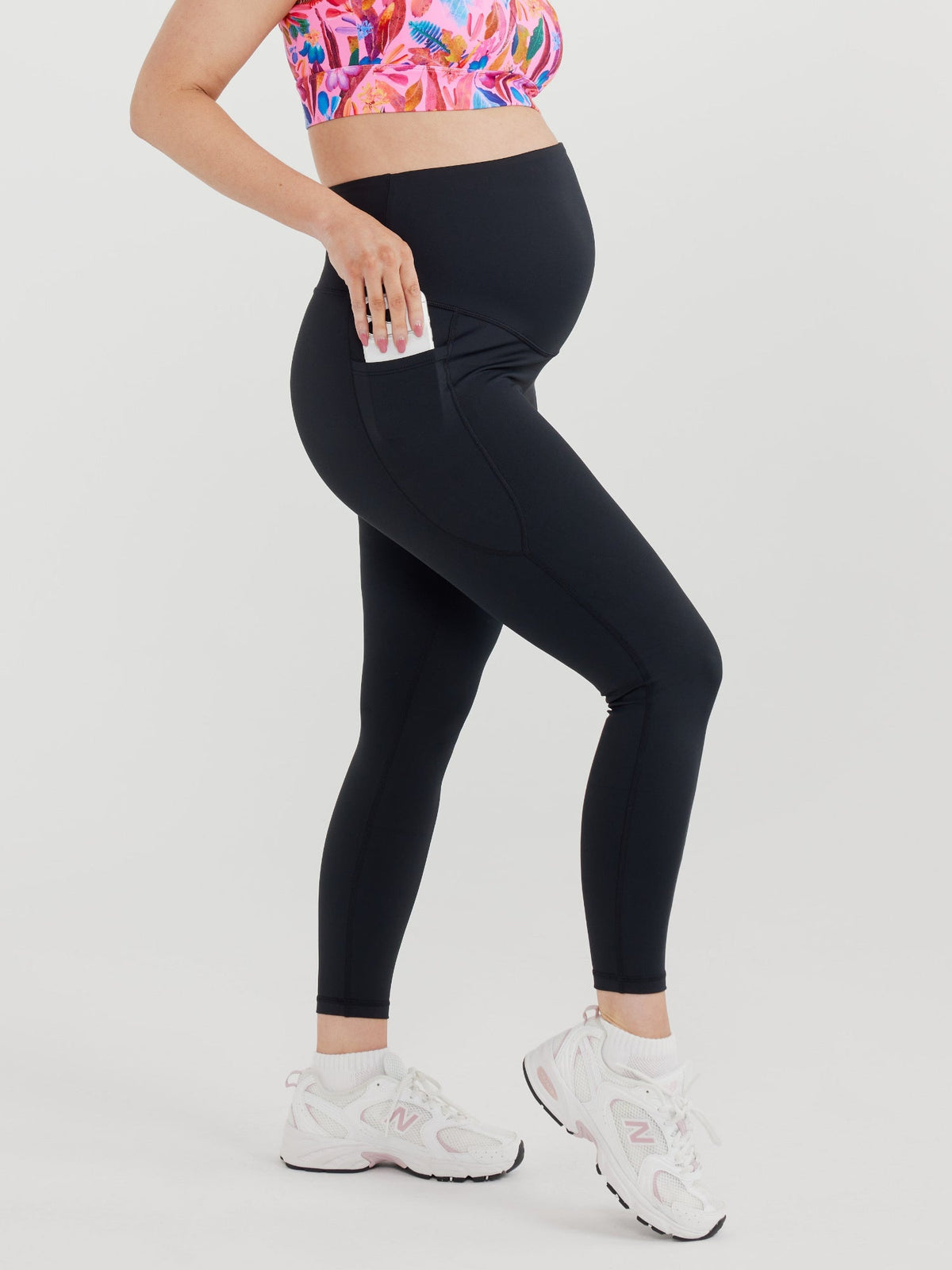 SleekFit Maternity Black Legging - 7/8 length