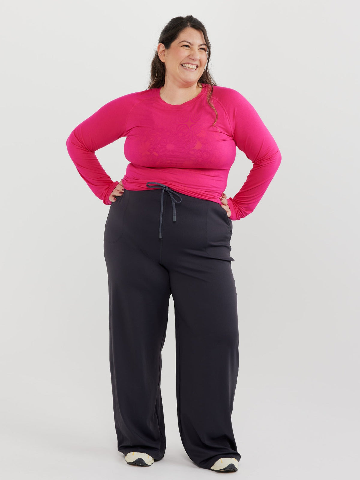 Studio Long Sleeve Top - Hot Pink