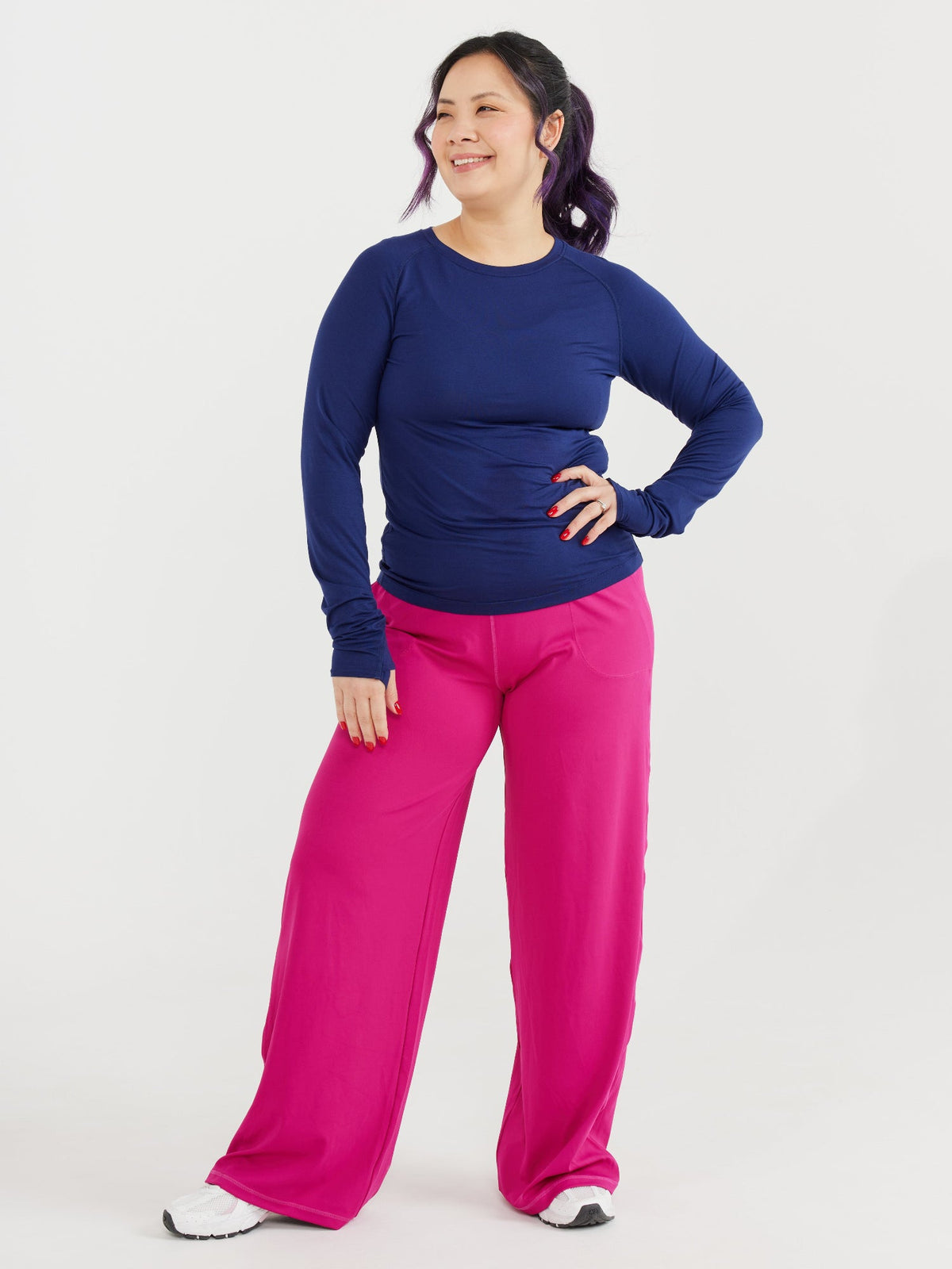 Studio Long Sleeve Top - Navy