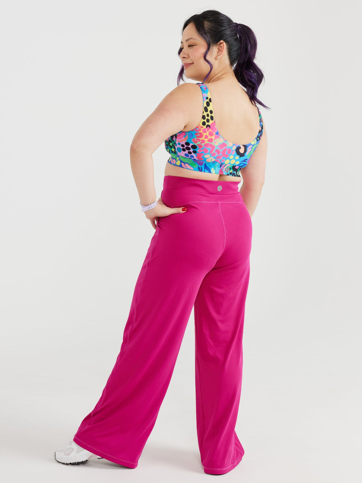 Studio Wide Leg Pants - Berry