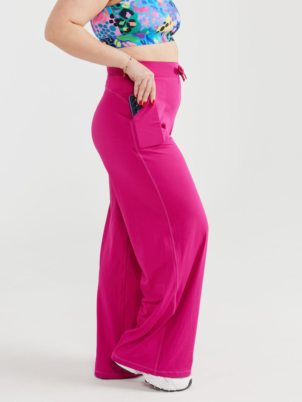 Studio Wide Leg Pants - Berry