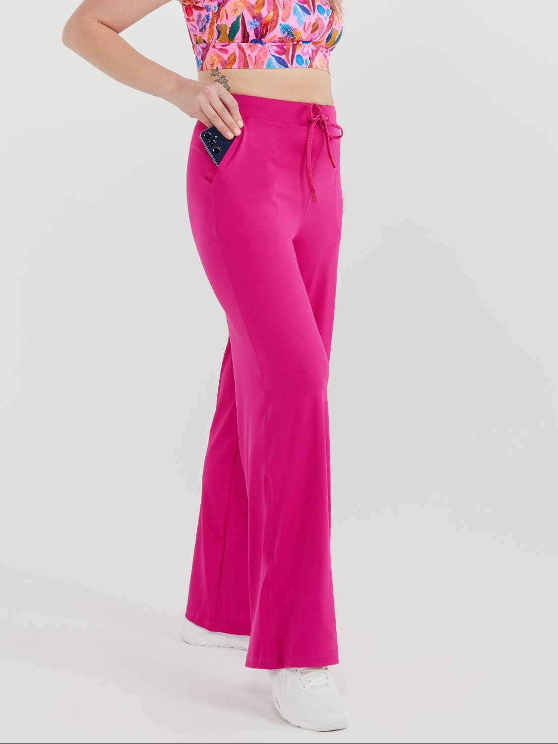 Studio Wide Leg Pants - Berry