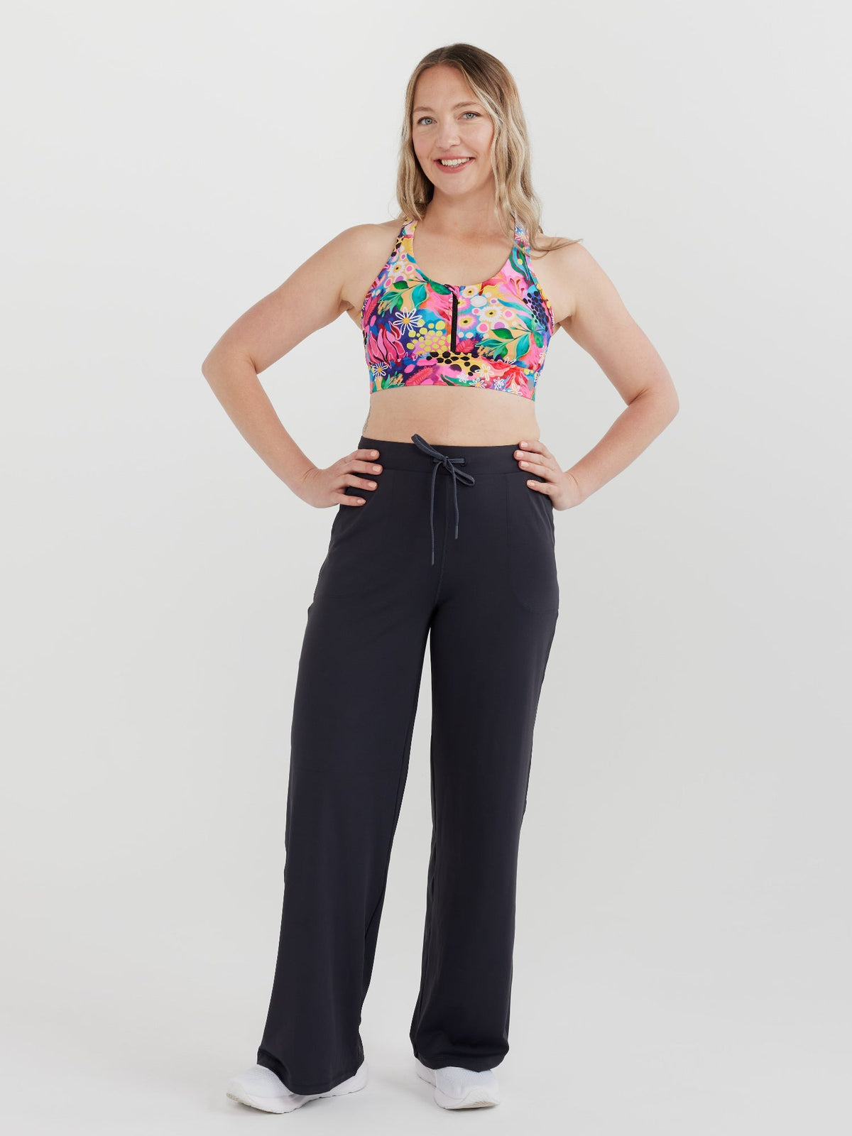 Studio Wide Leg Pants - Charcoal