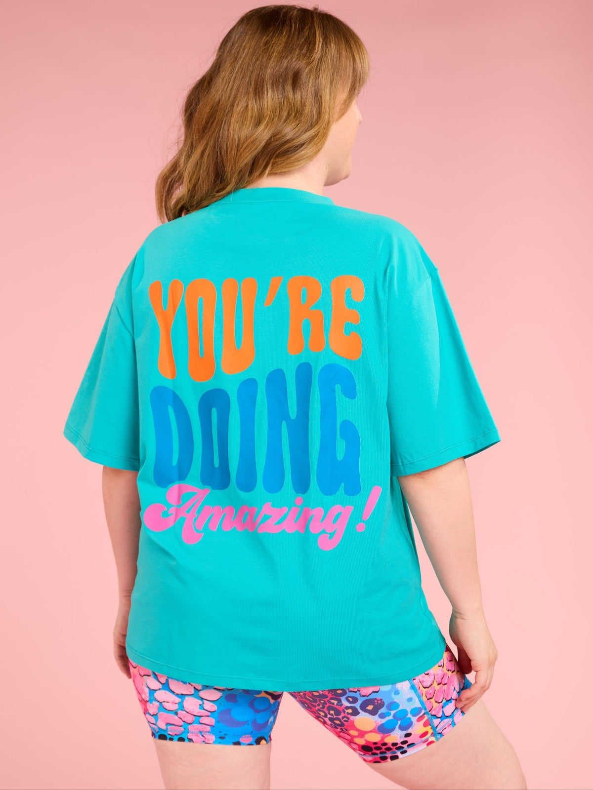 Teal BoxFit Positivi-Tee - &#39;You&#39;re Doing Amazing&#39;