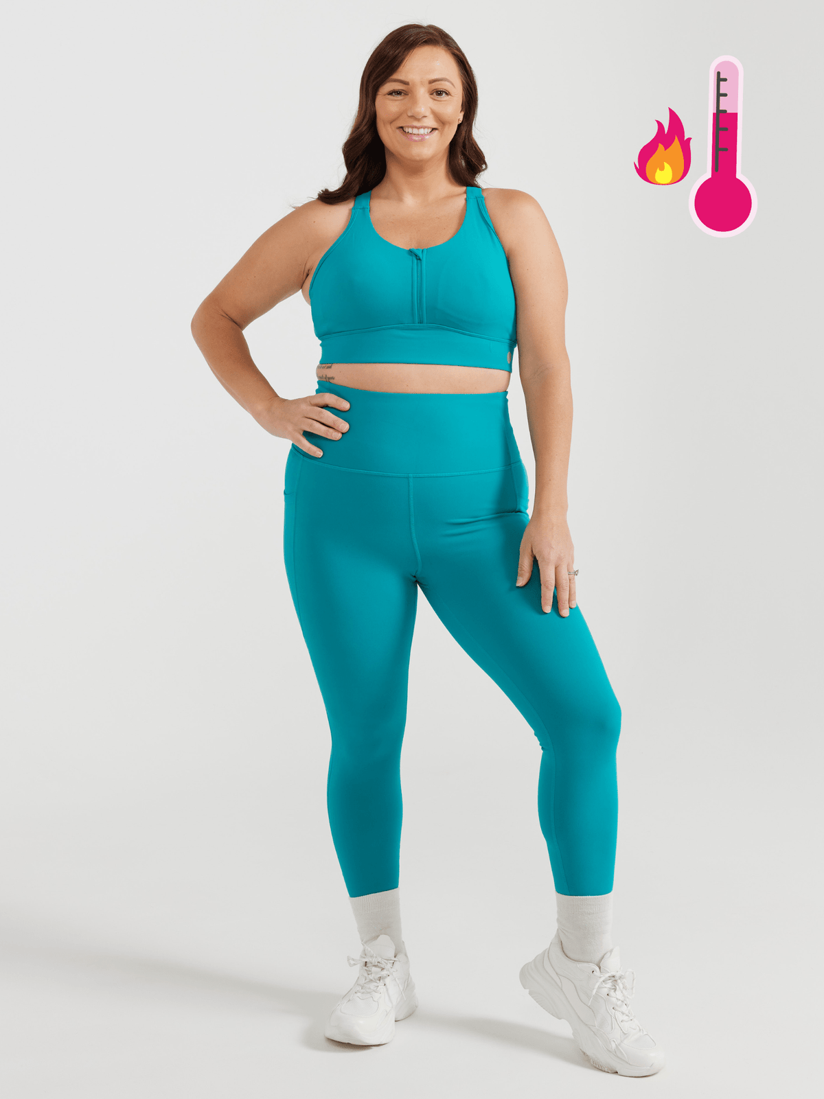 Teal Elevate Legging - 7/8 length