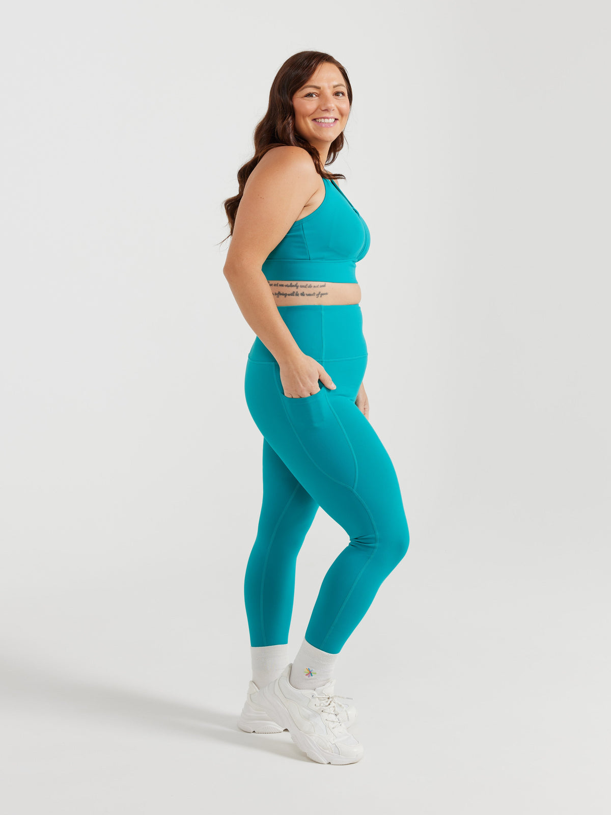 Teal Elevate Legging - 7/8 length
