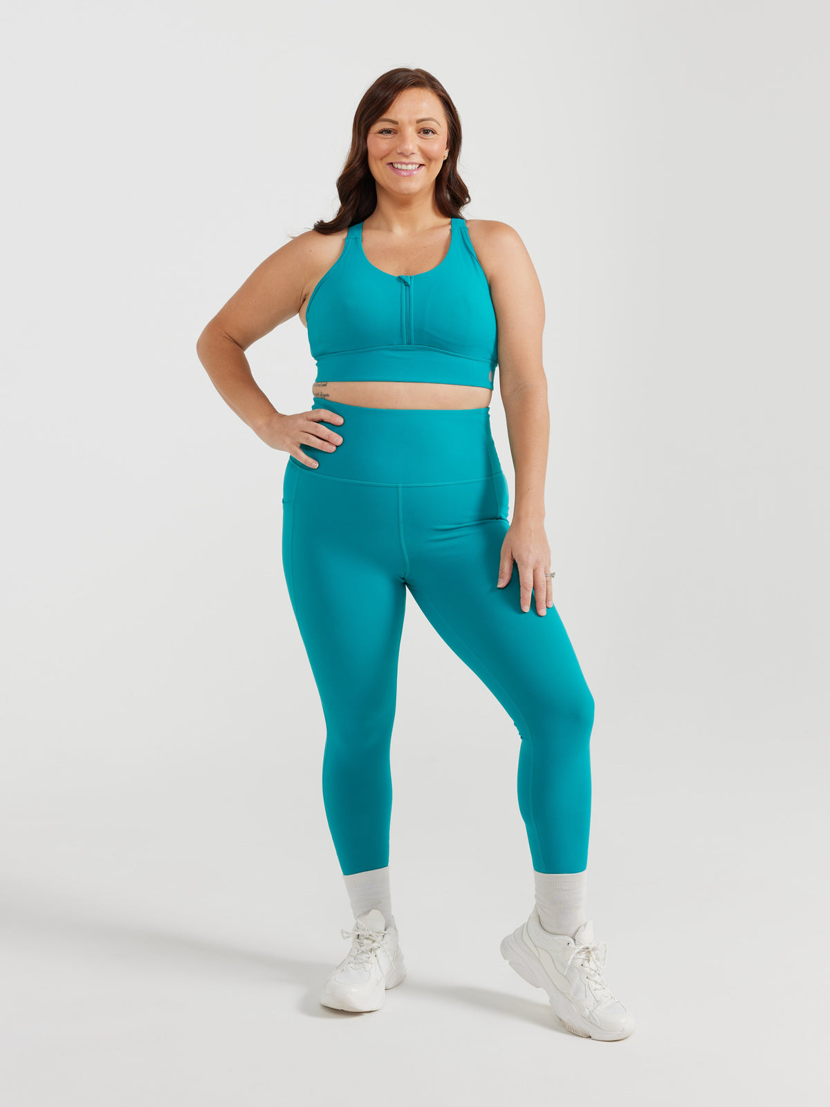 Teal FlexiZip Crop II