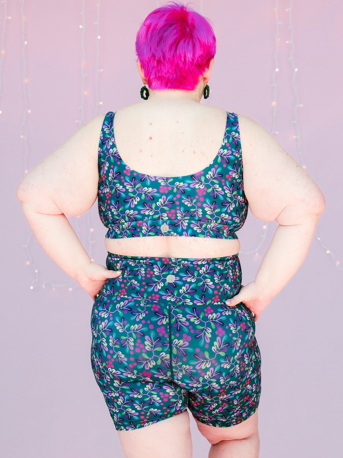 Wild Cherry Active Swim Crop - colourful swimwear crop top