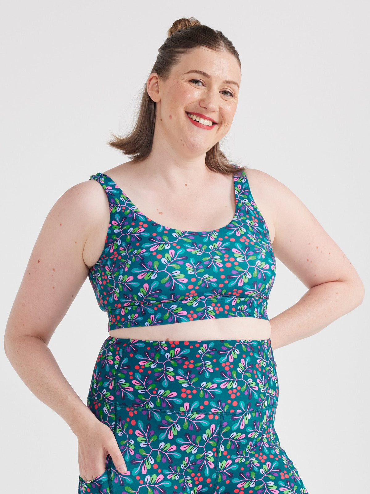 Wild Cherry Active Swim Crop