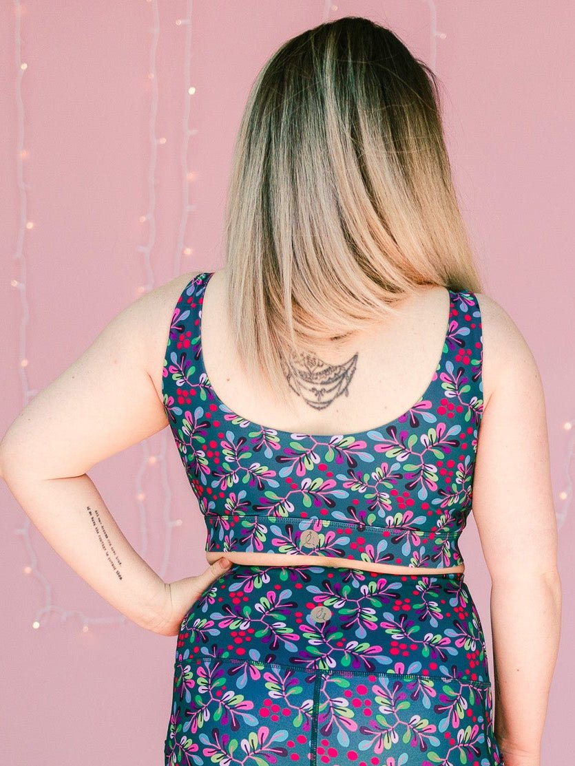 Wild Cherry Active Swim Crop - no clasp crop top