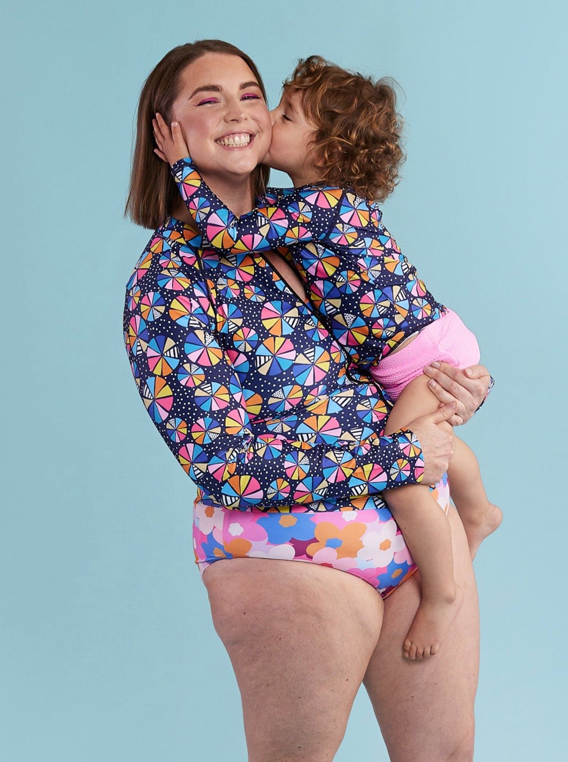 Colour Wheel Kids Long-Sleeved Rashie Top - mummy and me swimwear