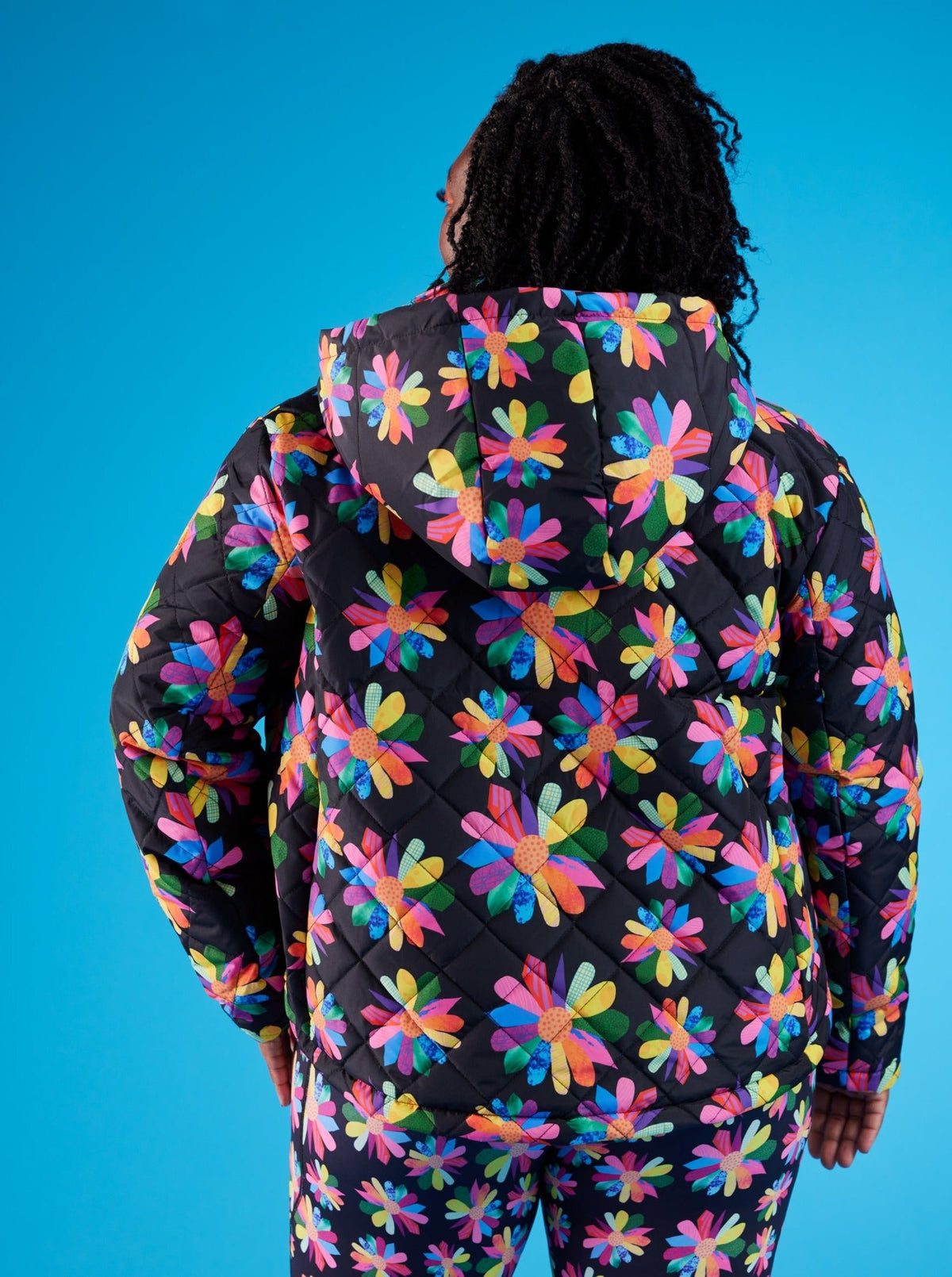 Daisy Hooded Puffer Jacket - Colourful puffer jacket