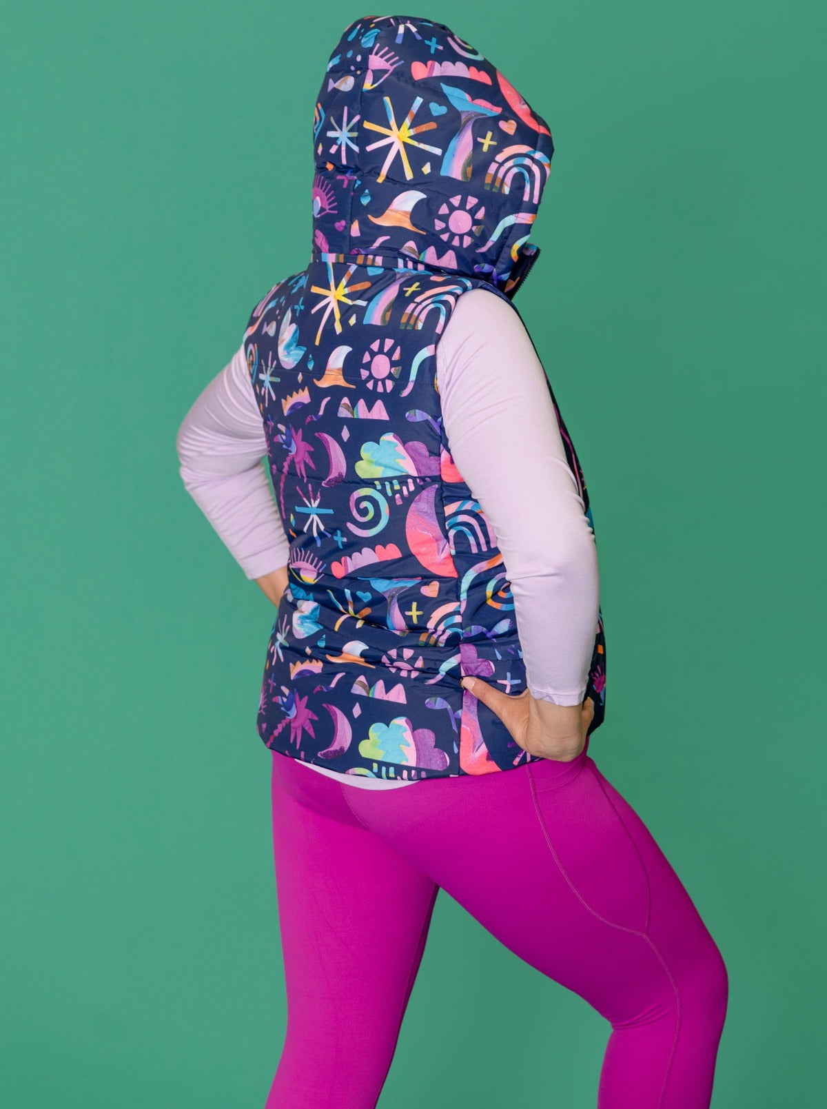 Day Dreamer Hooded Puffer Vest- Adults -