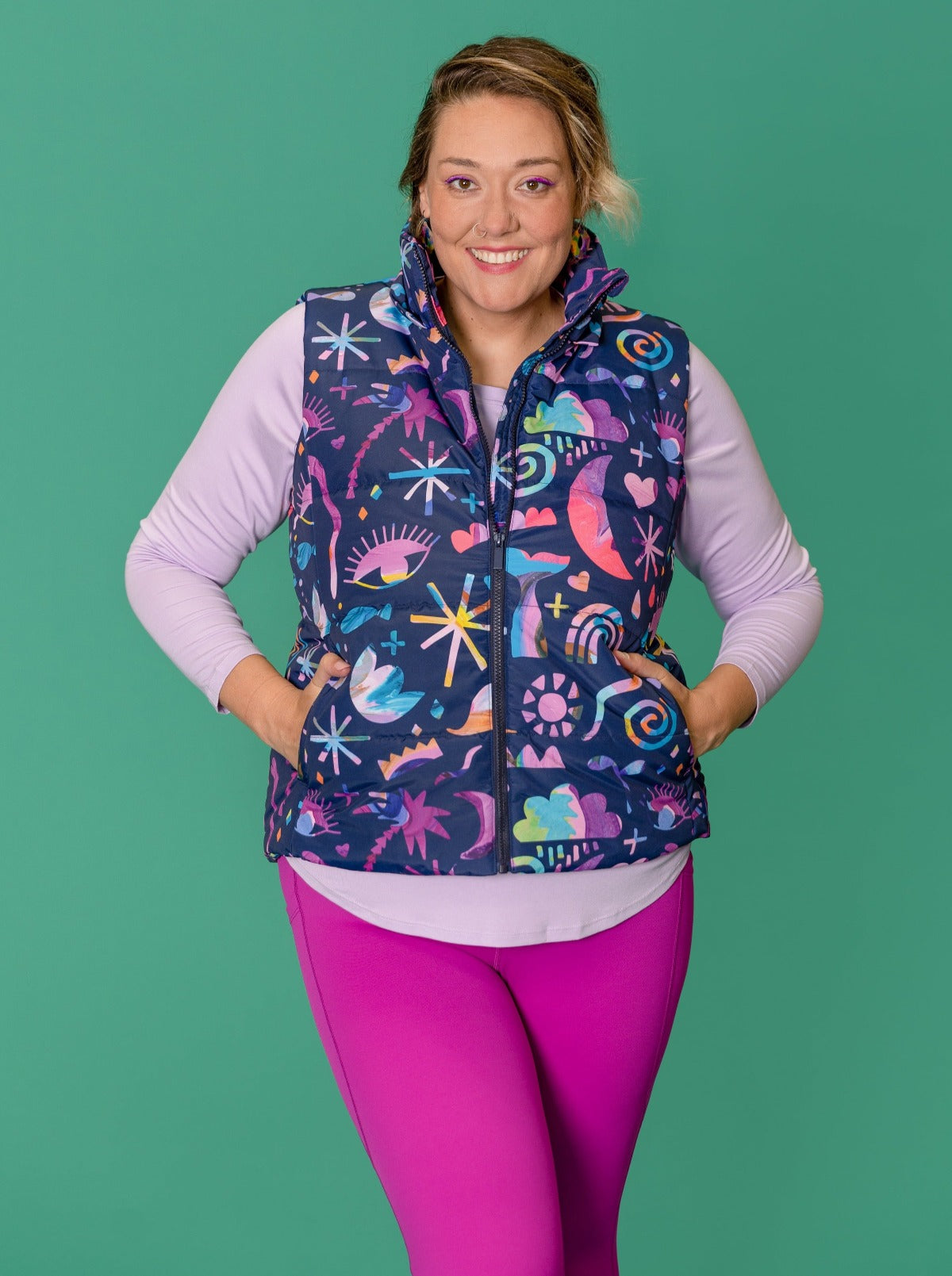 Day Dreamer Hooded Puffer Vest- Adults -