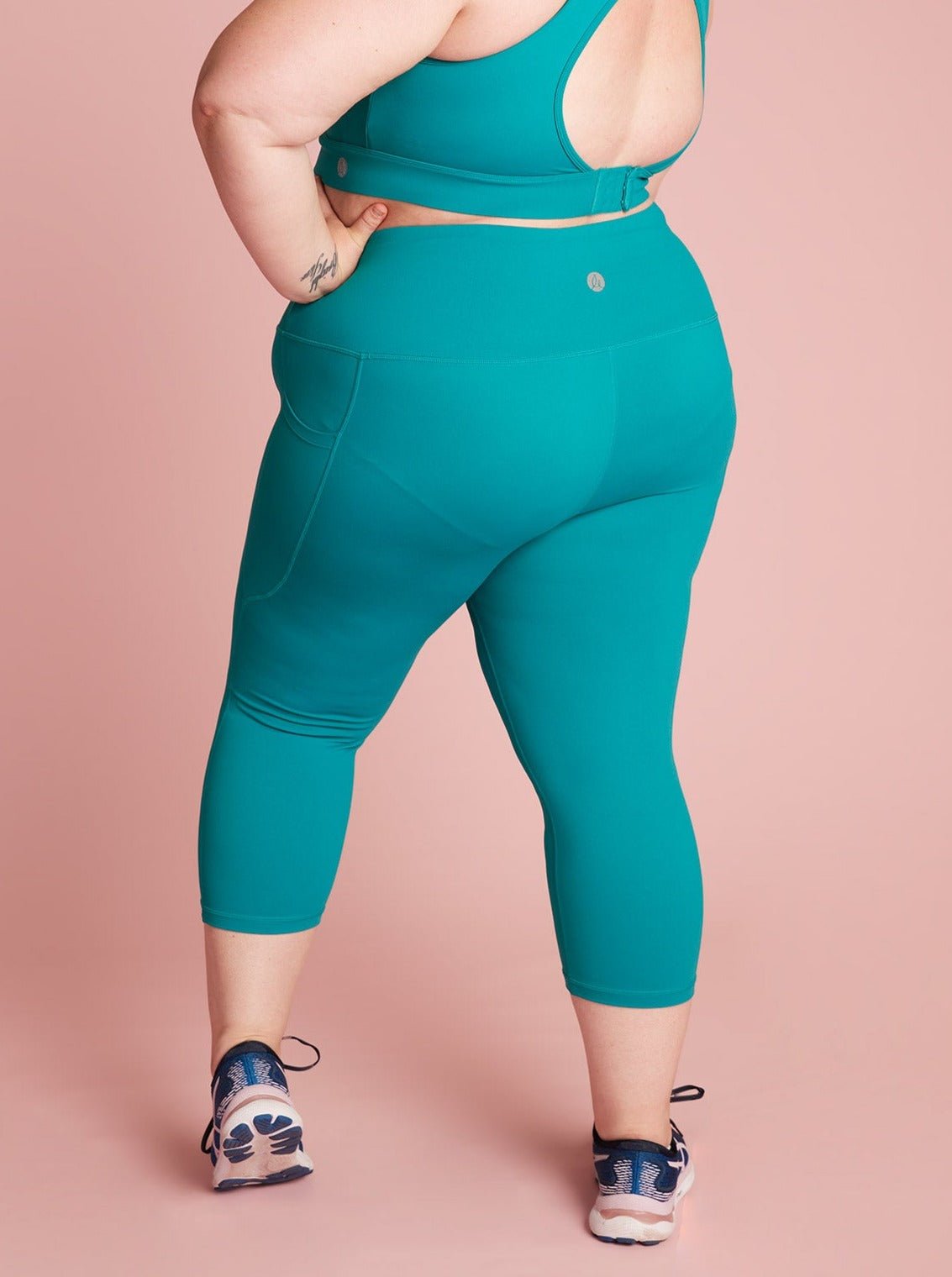 Forest Green Everyday Cropped Legging - 3/4 length - plus size squat proof
