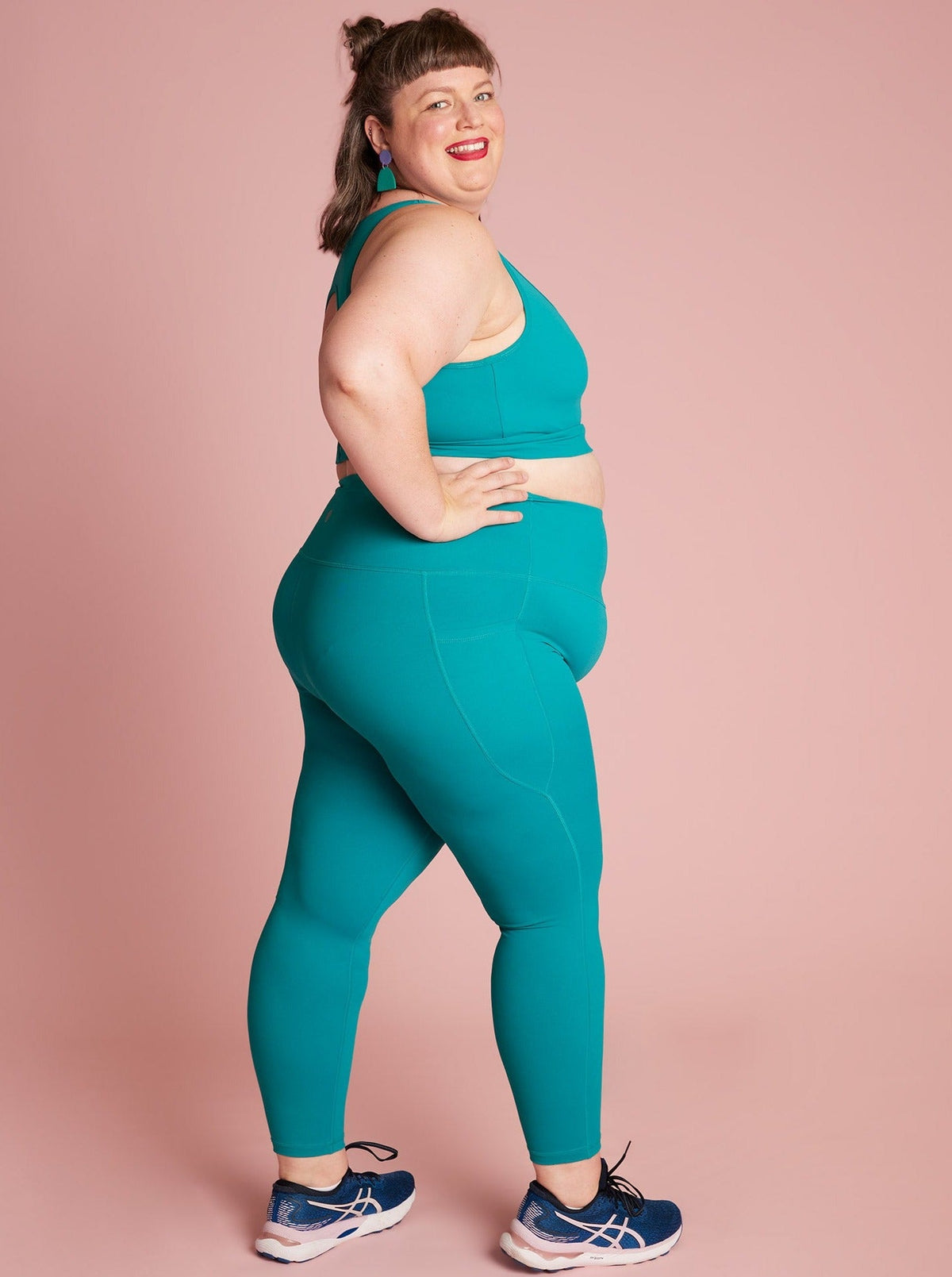 Forest Green Everyday Legging - 7/8 length - high waisted leggings with tummy control