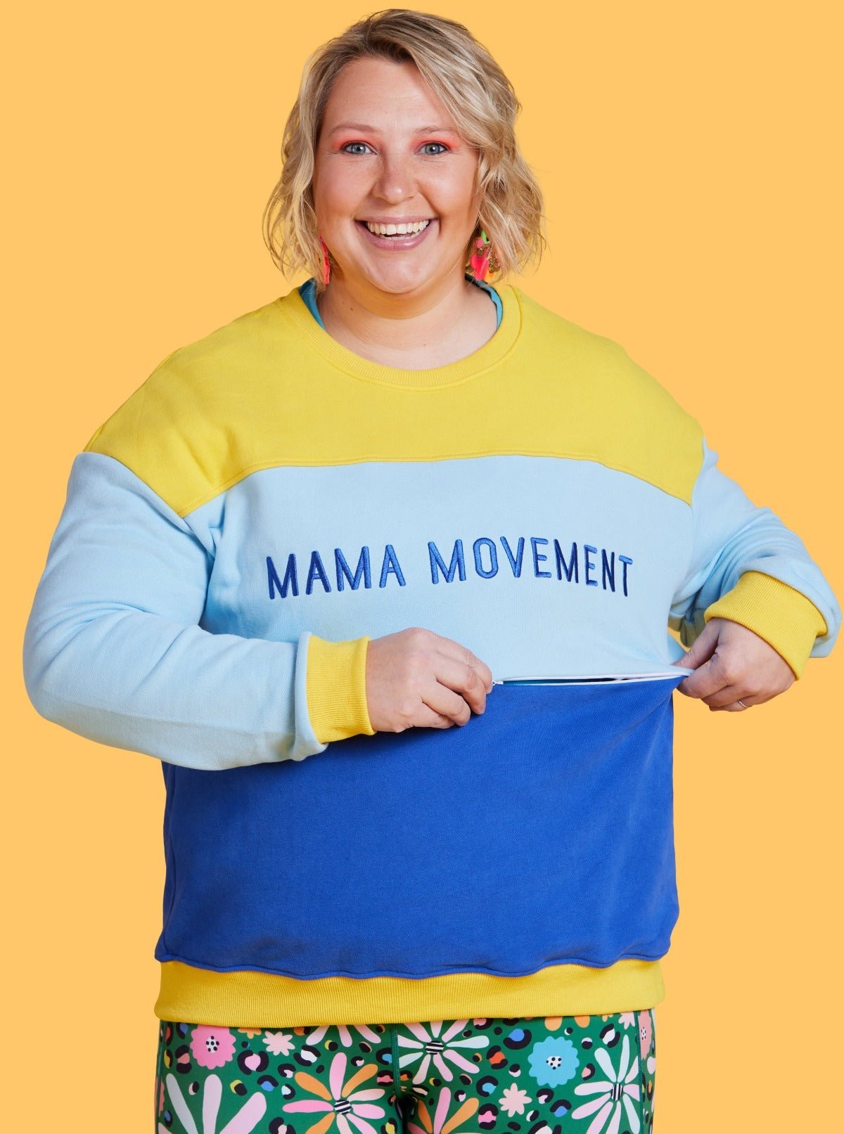 Mama Movement Nursing Sweatshirt - Sunshine Yellow -